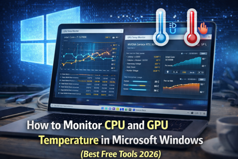 How to Monitor CPU and GPU Temperature in Microsoft Windows (Best Free Tools 2026)