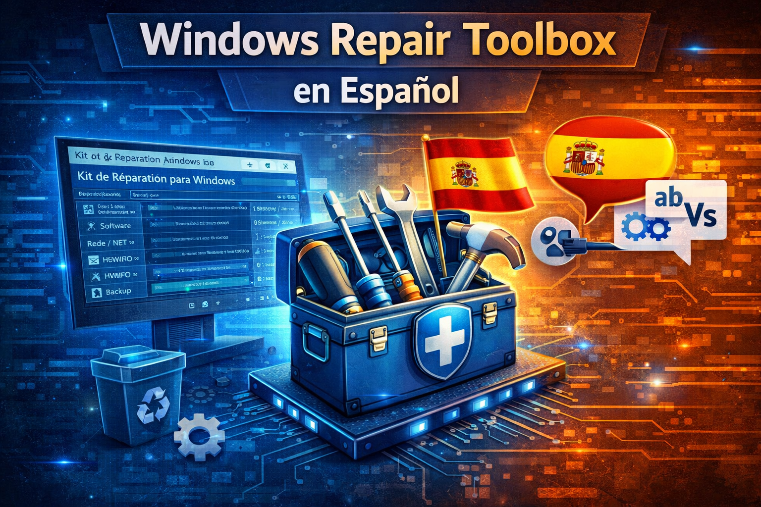 Windows Repair Toolbox in Spanish